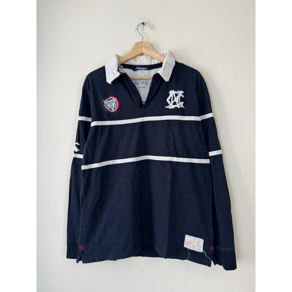 Vintage Canterbury New Zealand Rugby Long Sleeve Black Shirt - Large